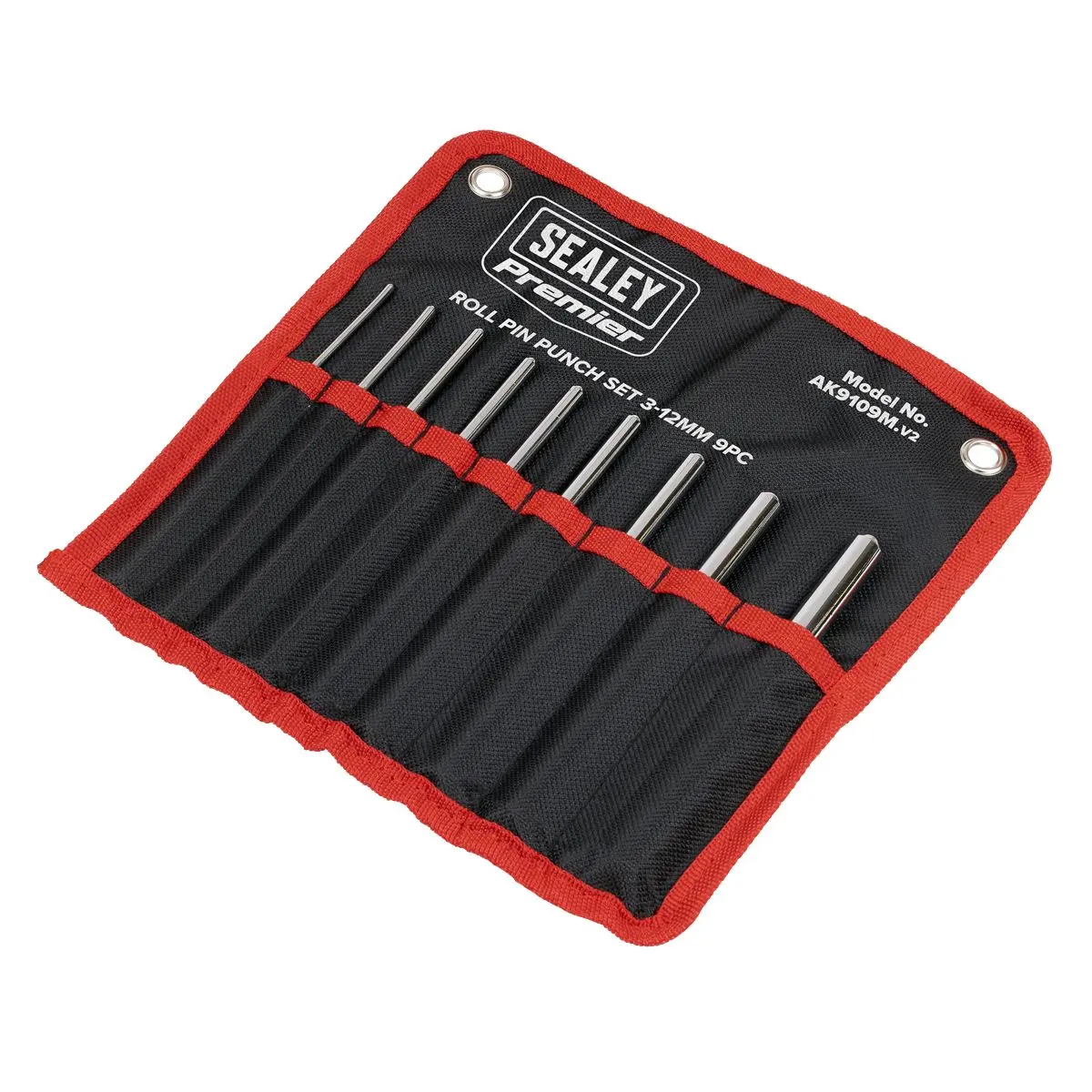 Sealey Premier Roll Pin Punch Set 3-12mm 9pc - Image 2