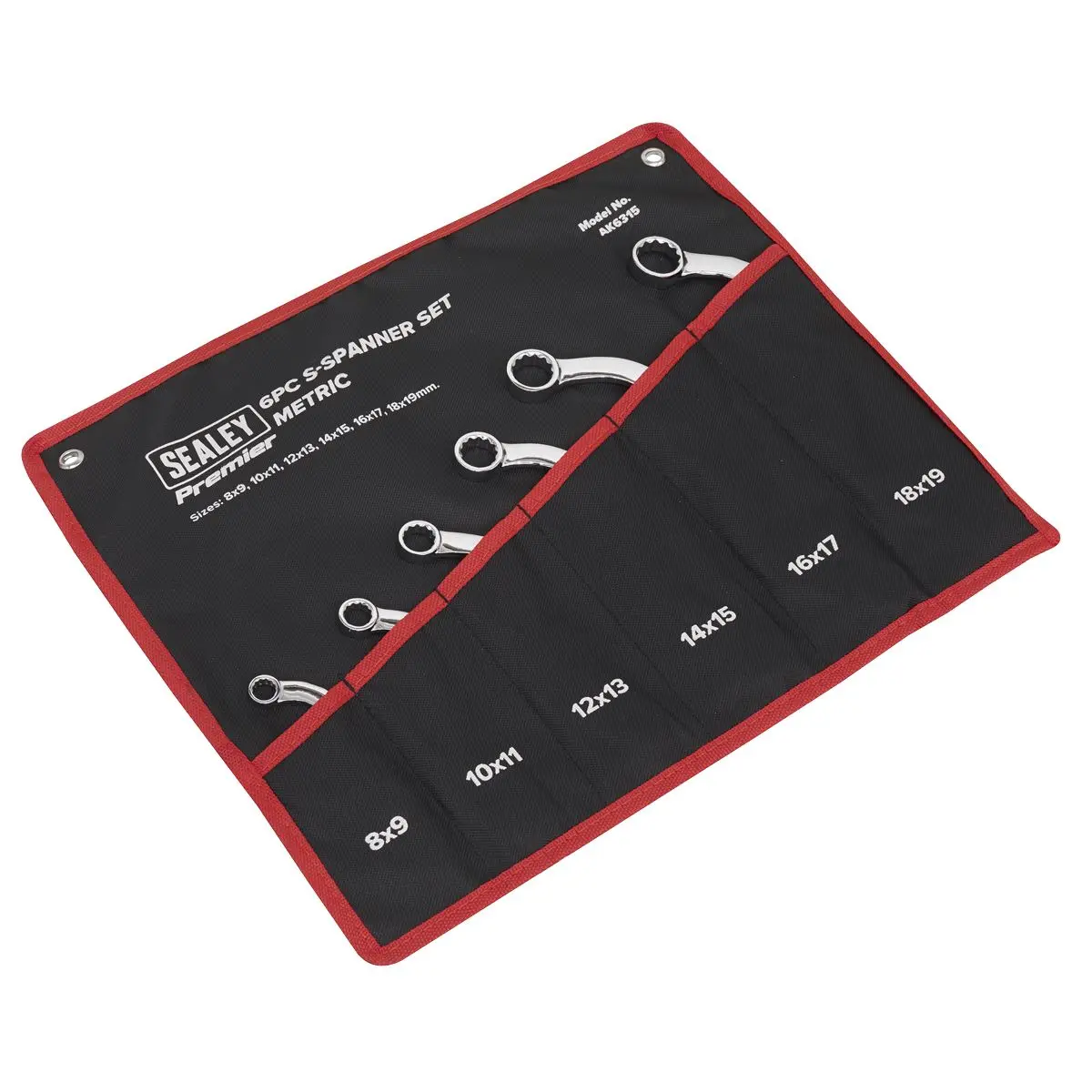 Sealey Premier S-Spanner Set 6pc - Metric - Image 3