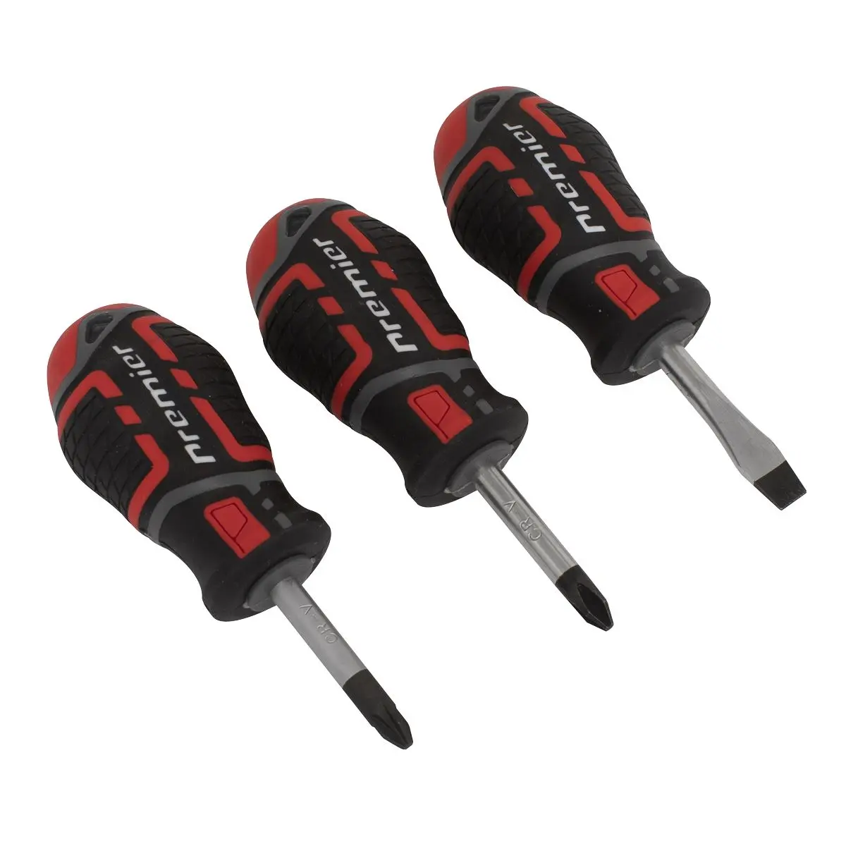 Sealey Premier Screwdriver Set 3 Piece GripMAX Stubby - Image 4