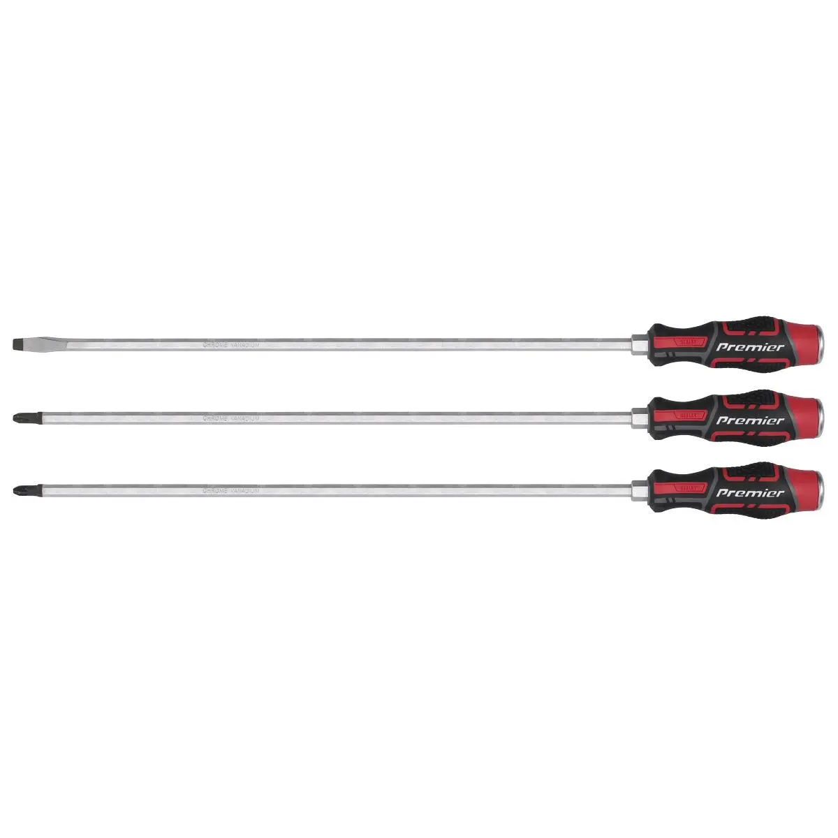 Sealey Premier Screwdriver Set 3pc Hammer-Thru 450mm