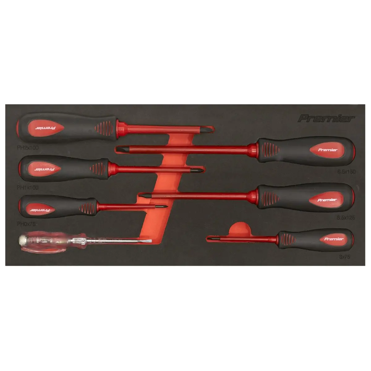Sealey Premier Screwdriver Set 7pc VDE Approved - Image 2