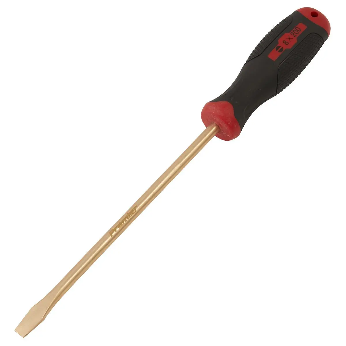 Sealey Premier Screwdriver Slotted 8 x 200mm - Non-Sparking