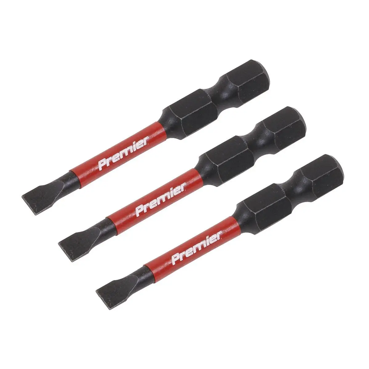 Sealey Premier Slotted 4.5mm Impact Power Tool Bits 50mm - 3pc - Image 2