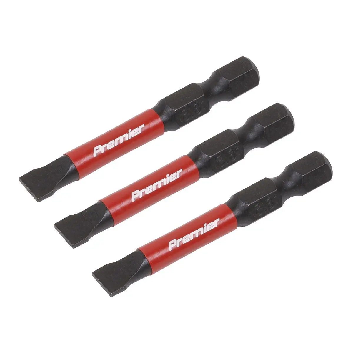 Sealey Premier Slotted 6.5mm Impact Power Tool Bits 50mm - 3pc - Image 3