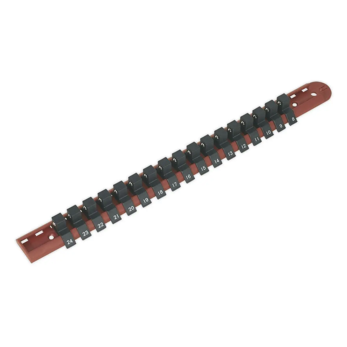 Sealey Premier Socket Retaining Rail with 17 Clips 1/2"Sq Drive - Image 2