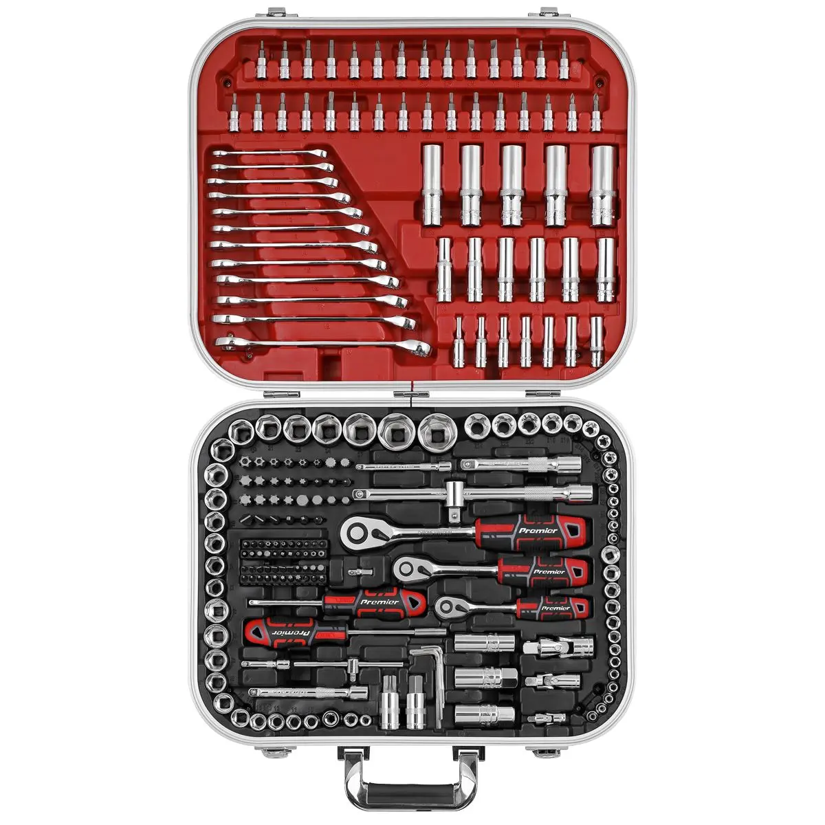 Sealey Premier Socket Set 216pc 1/4", 3/8" & 1/2"Sq Drive WallDrive® - Image 4