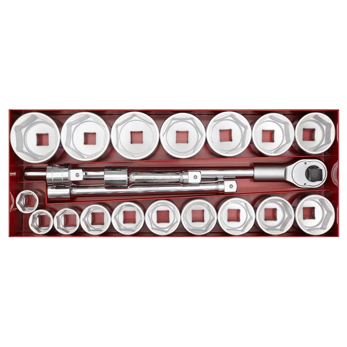 Sealey Premier Socket Set 22pc 1"Sq Drive 6pt WallDrive® Metric - Image 8