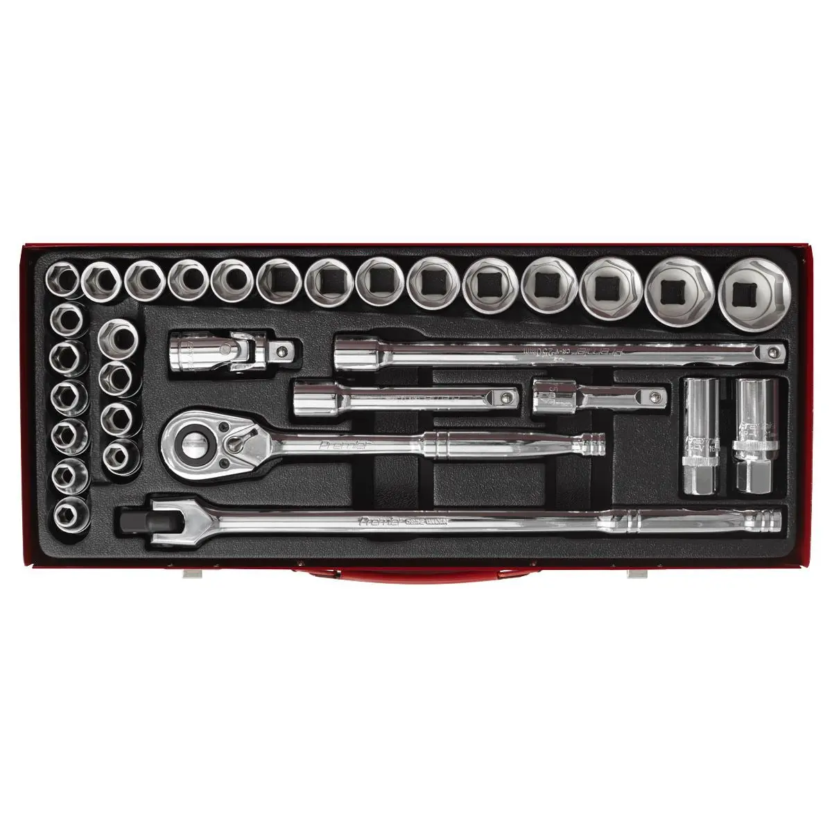 Sealey Premier Socket Set 32pc 1/2"Sq Drive 6pt WallDrive® - Metric/Imperial - Image 10