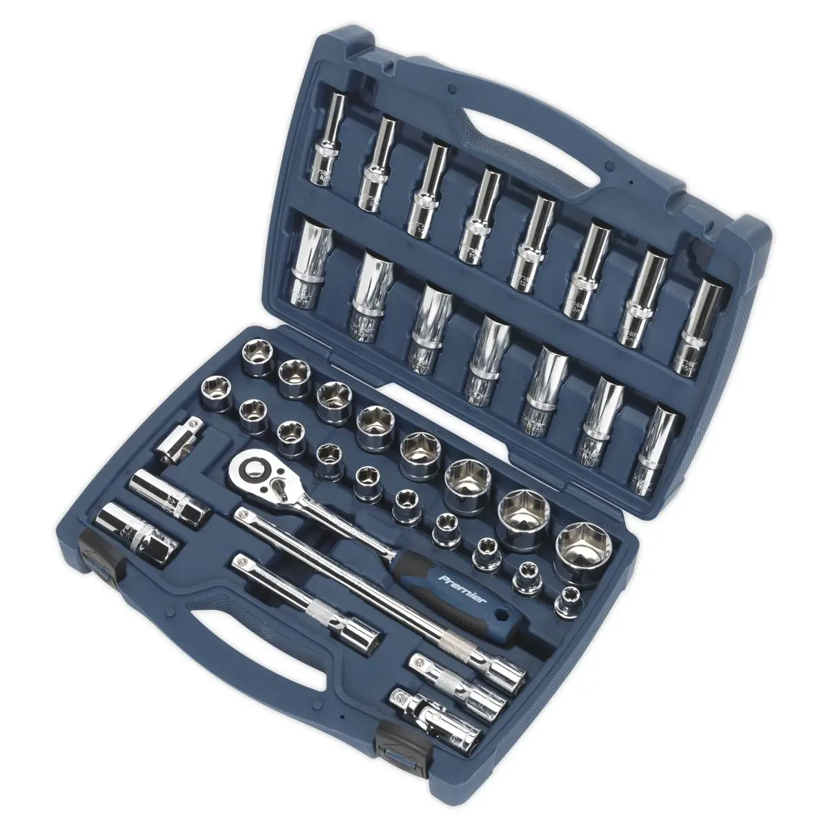 Sealey Premier Socket Set 41pc 1/2"Sq Drive WallDrive® Metric - Image 2
