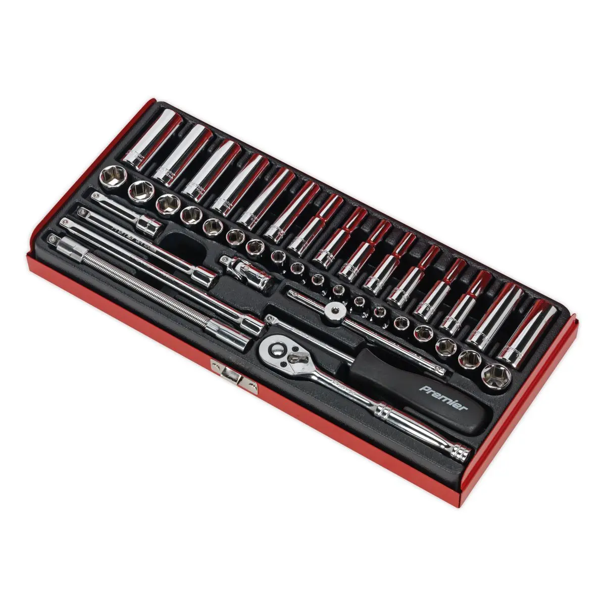 Sealey Premier Socket Set 41pc 1/4"Sq Drive 6pt WallDrive® - Metric/Imperial - Image 3