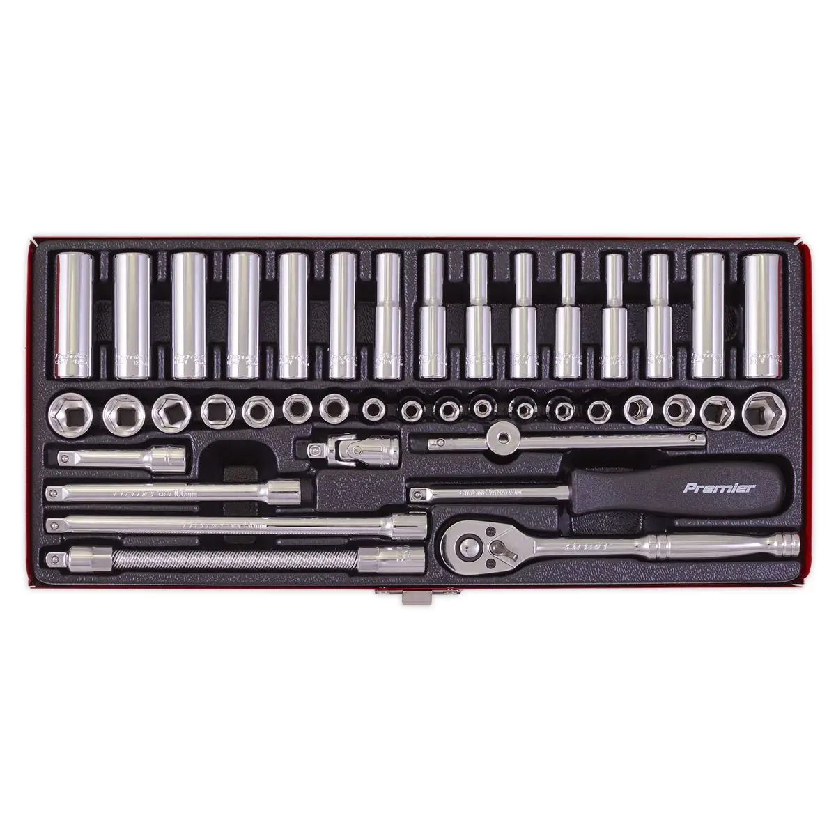 Sealey Premier Socket Set 41pc 1/4"Sq Drive 6pt WallDrive® - Metric/Imperial - Image 4