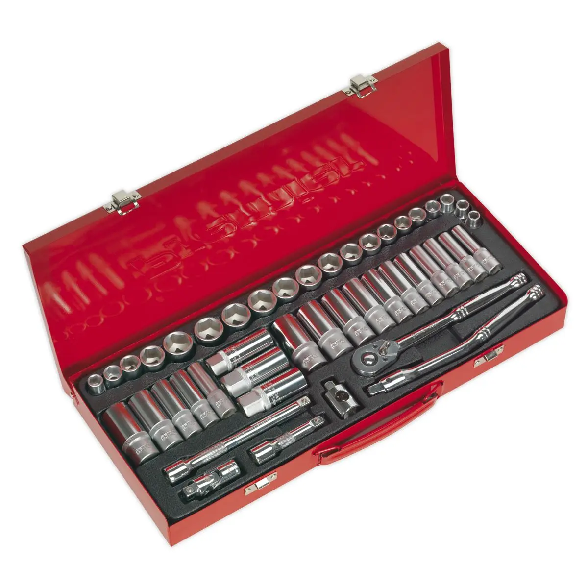 Sealey Premier Socket Set 45pc 3/8"Sq Drive 6pt WallDrive® - Metric/Imperial