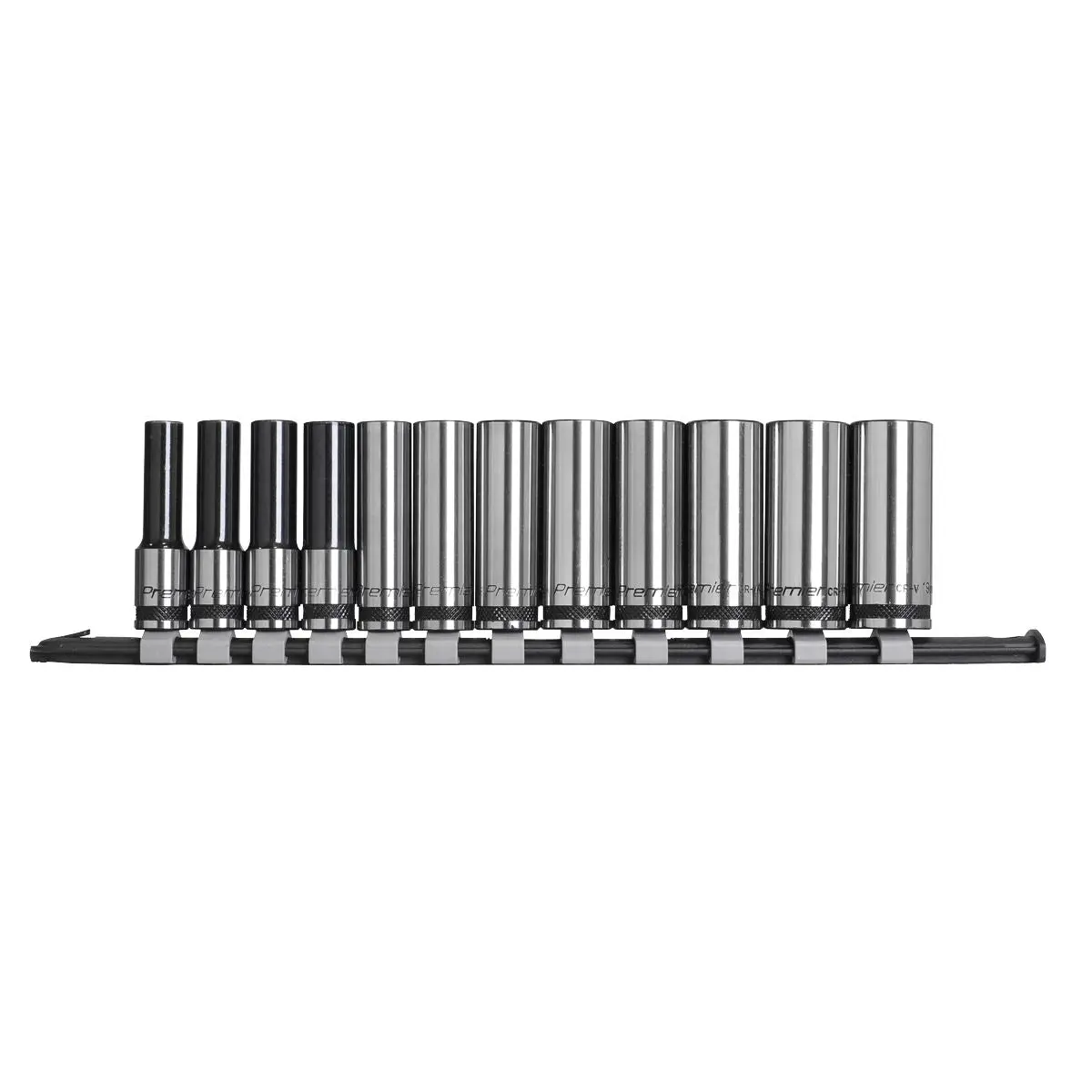 Sealey Premier Black Socket Set Deep 12pc 3/8"Sq Drive Metric - Premier Black - Image 4