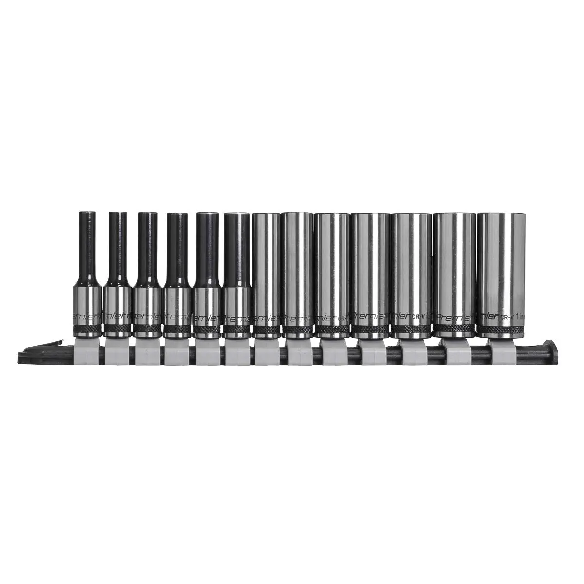 Sealey Premier Black Socket Set Deep 13pc 1/4"Sq Drive Metric - Premier Black - Image 3