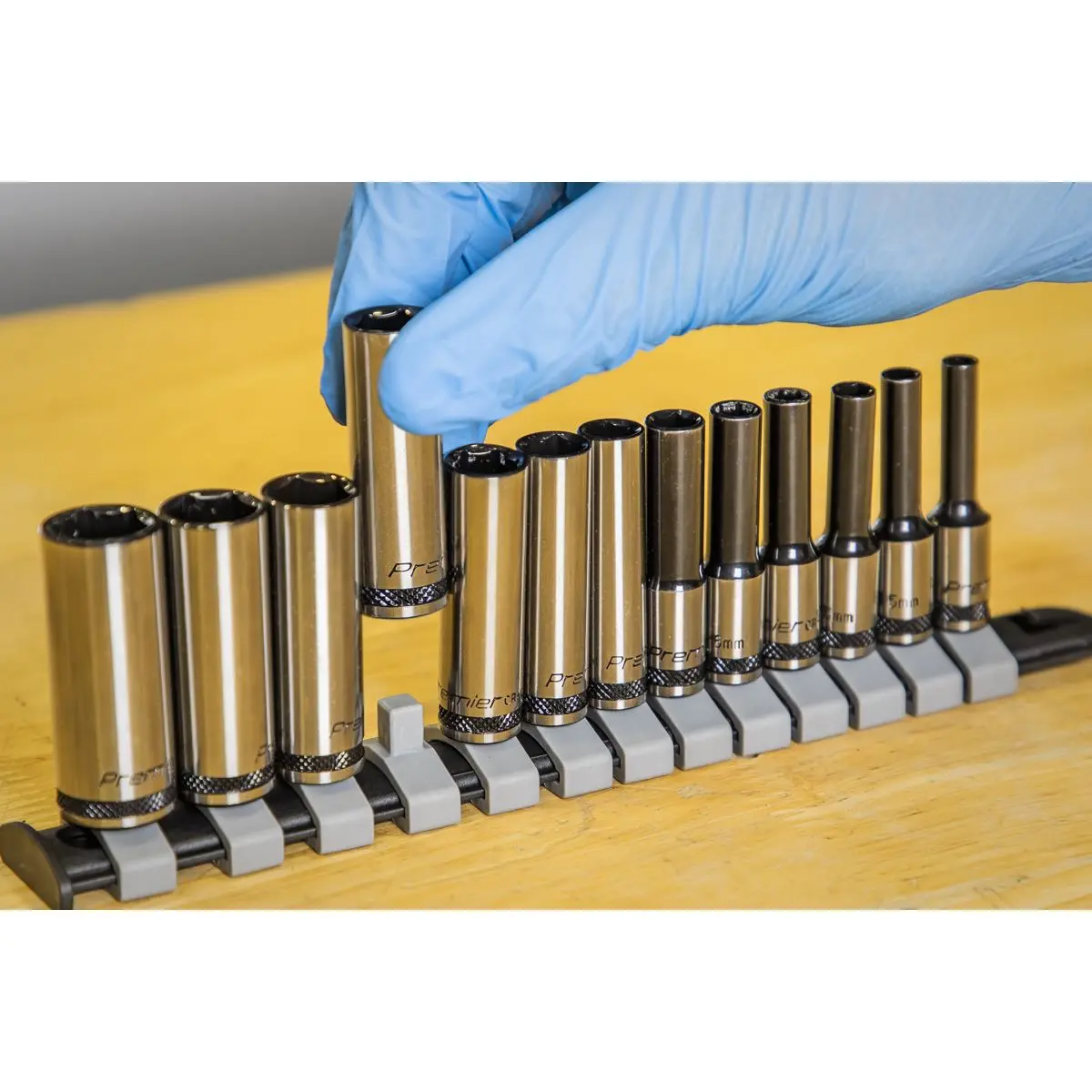 Sealey Premier Black Socket Set Deep 13pc 1/4"Sq Drive Metric - Premier Black - Image 8