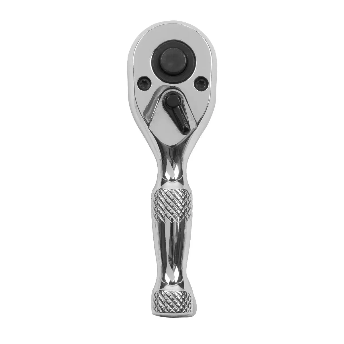 Sealey Premier Stubby Ratchet Wrench 1/4"Sq Drive Pear-Head Flip Reverse - Image 2