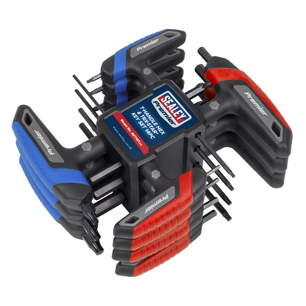 Sealey Premier T-Handle Hex & TRX-Star* Key Set 14pc