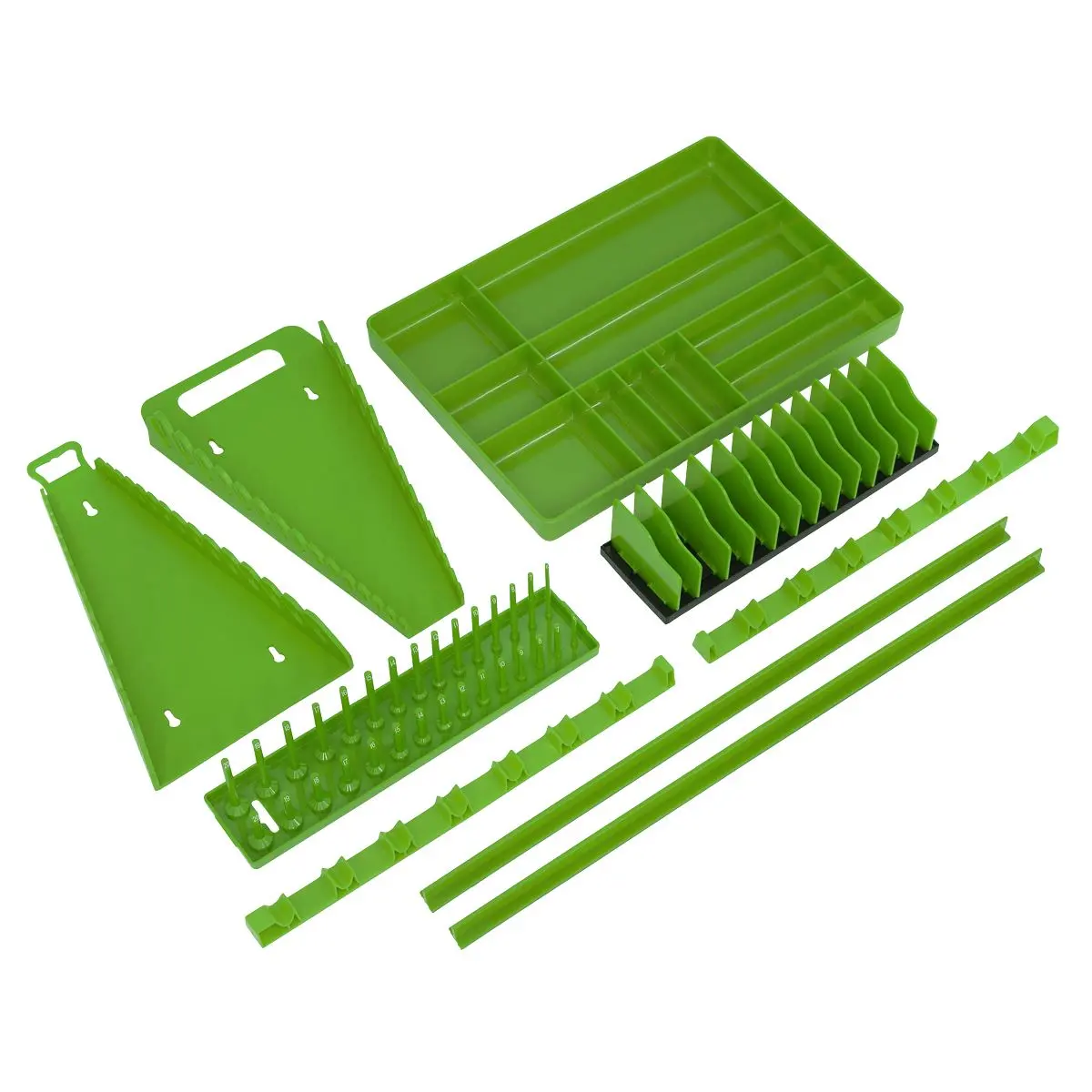 Sealey Premier Tool Storage Organizer Set 9pc - Hi-Vis Green - Image 2