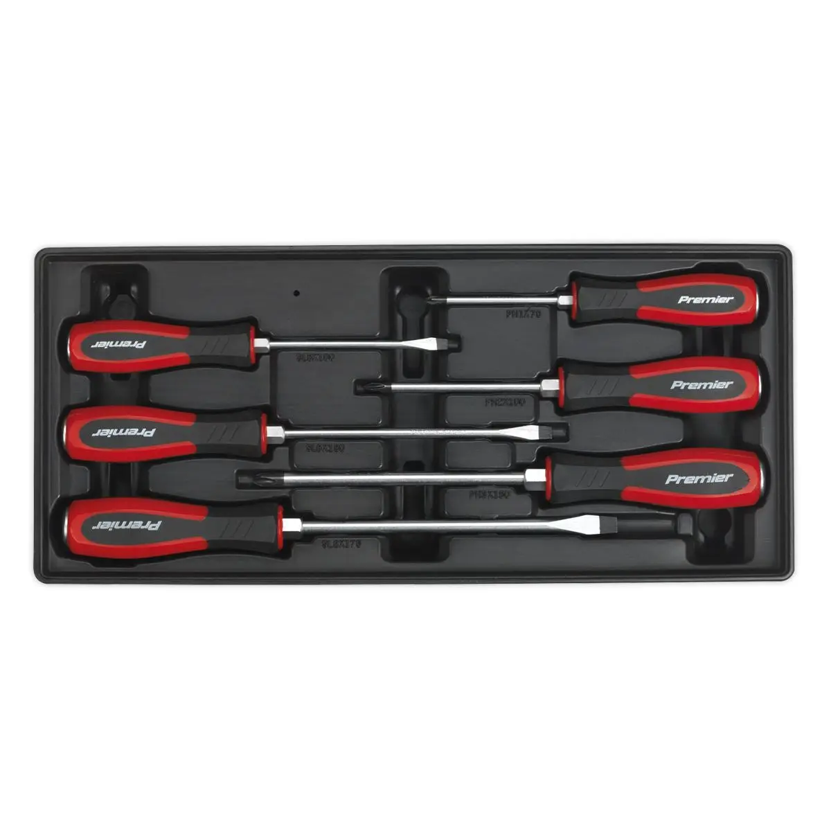 Sealey Premier Tool Tray with Hammer-Thru Screwdriver Set 6pc