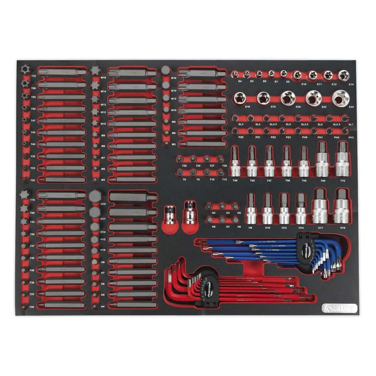 Sealey Premier Platinum Tool Tray with Specialised Bits & Sockets 177pc - Image 3