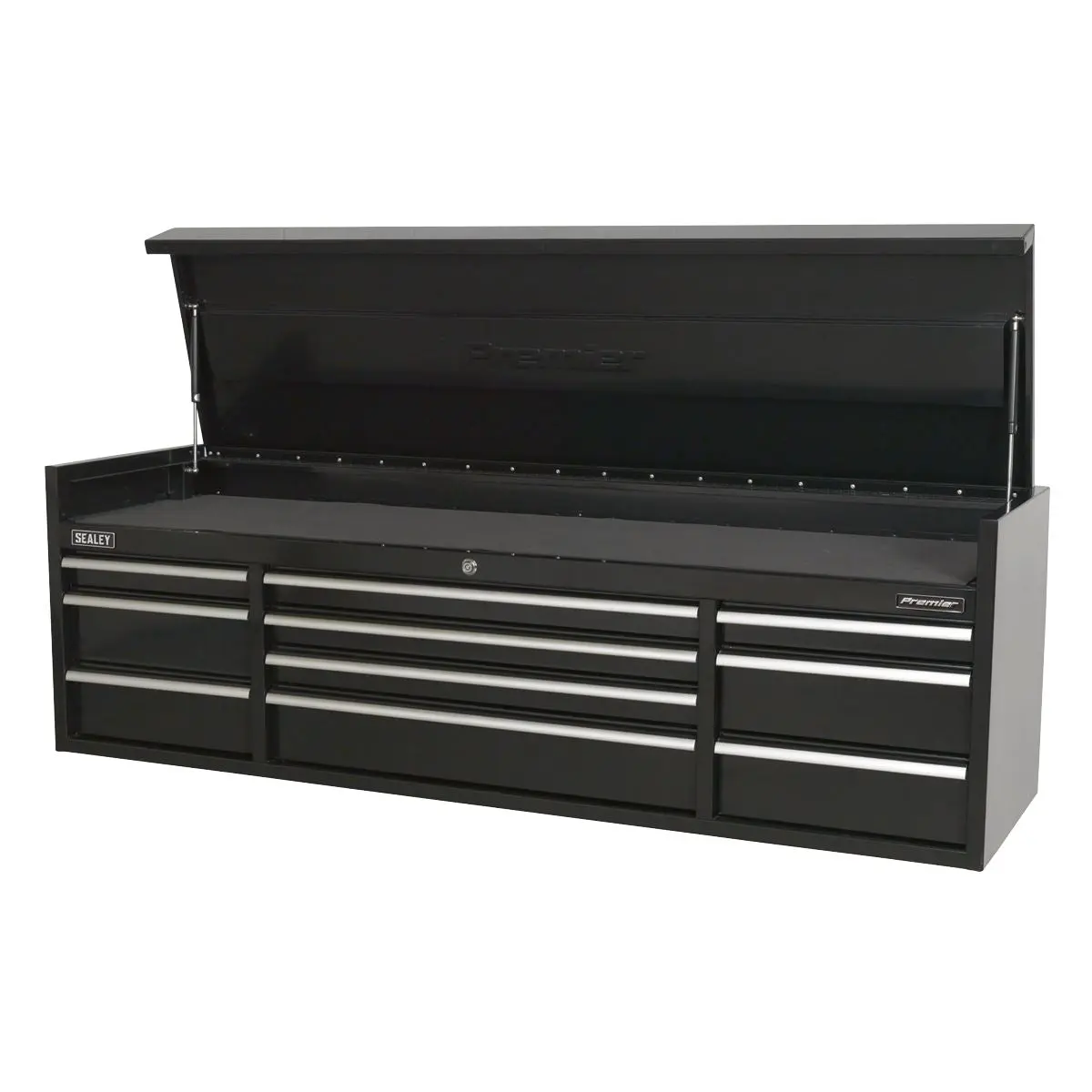 Sealey Premier Topchest 10 Drawer 1830mm Extra-Wide Heavy-Duty Black - Image 2