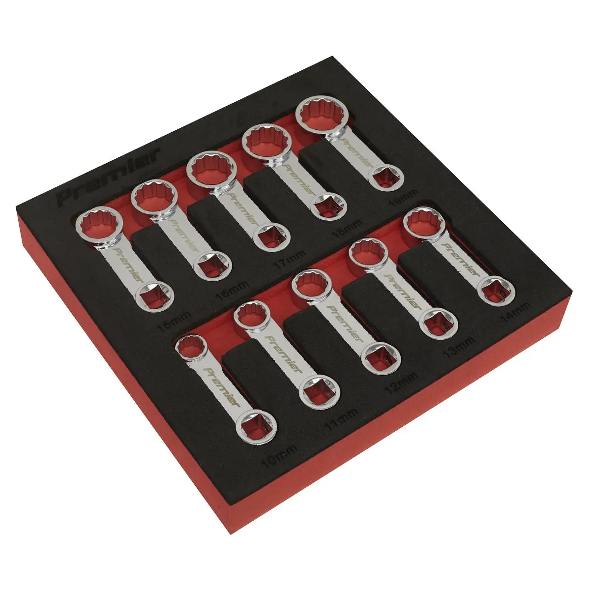 Sealey Premier Torque Adaptor Spanner Set 10pc 3/8"Sq Drive - Metric - Image 4