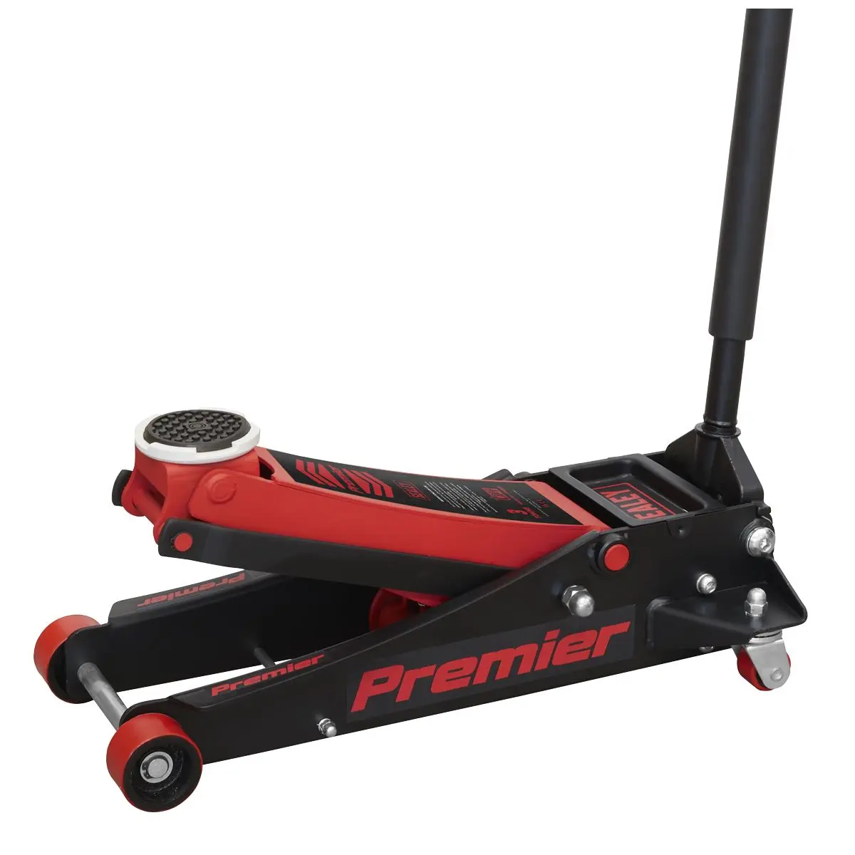 Sealey Premier Premier Low Profile Trolley Jack with Rocket Lift 3 Tonne - Red - Image 4