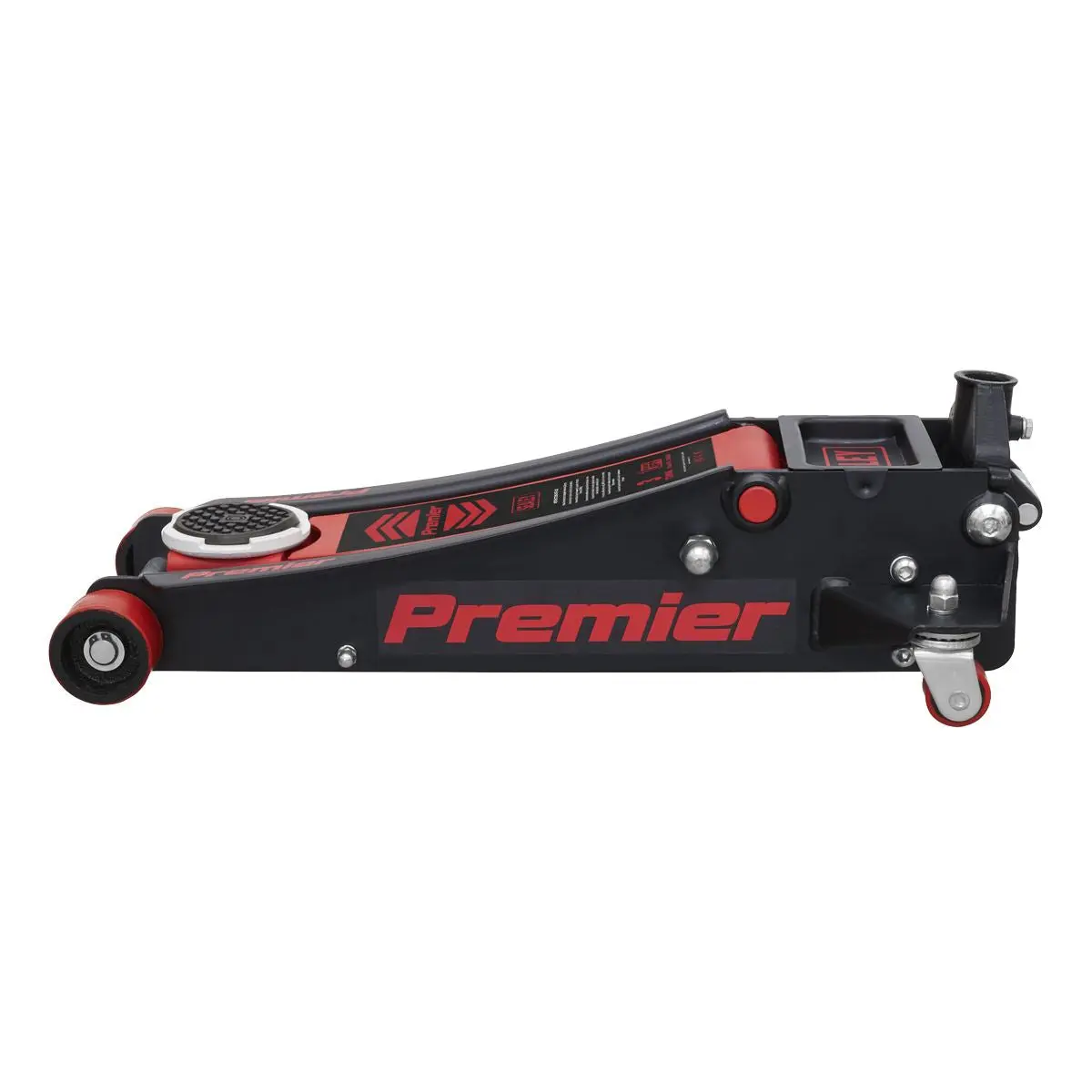 Sealey Premier Premier Low Profile Trolley Jack with Rocket Lift 3 Tonne - Red - Image 6