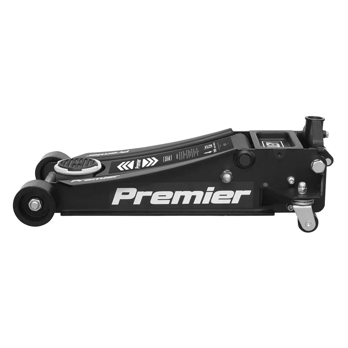 Sealey Premier Premier Low Profile Trolley Jack with Rocket Lift 4 Tonne - Black - Image 3
