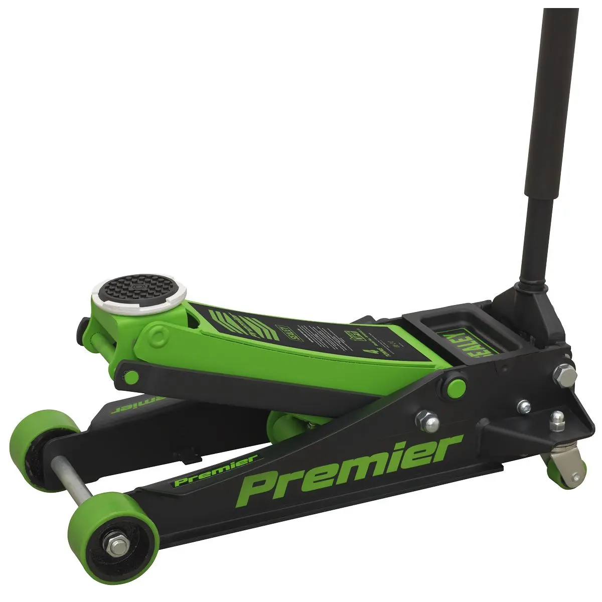 Sealey Premier Premier Low Profile Trolley Jack with Rocket Lift 4 Tonne - Green - Image 3