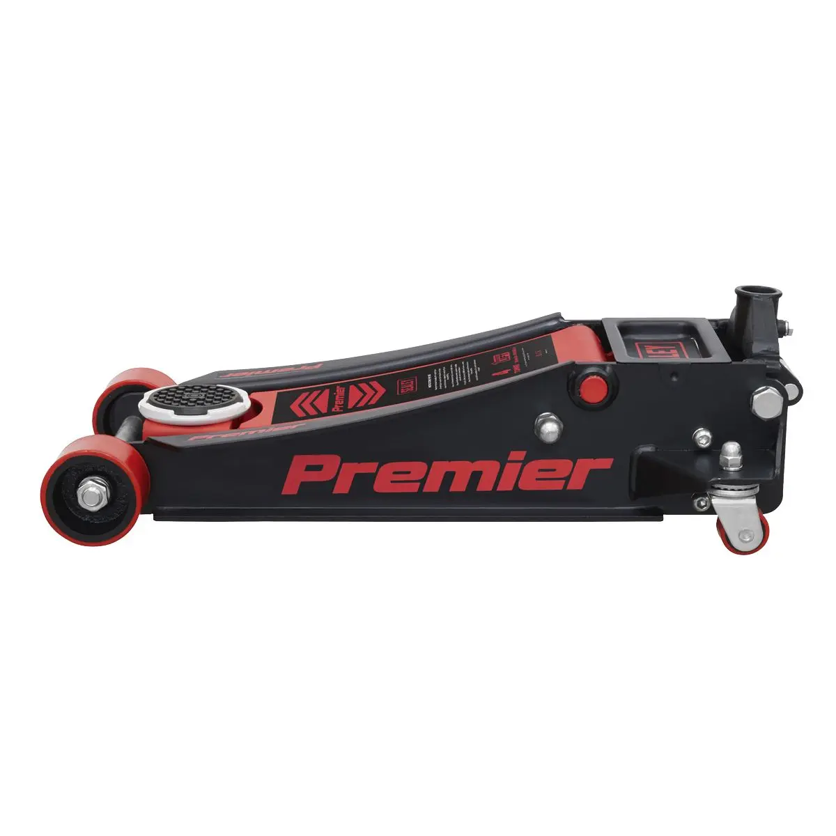 Sealey Premier Premier Low Profile Trolley Jack with Rocket Lift 4 Tonne - Red - Image 6