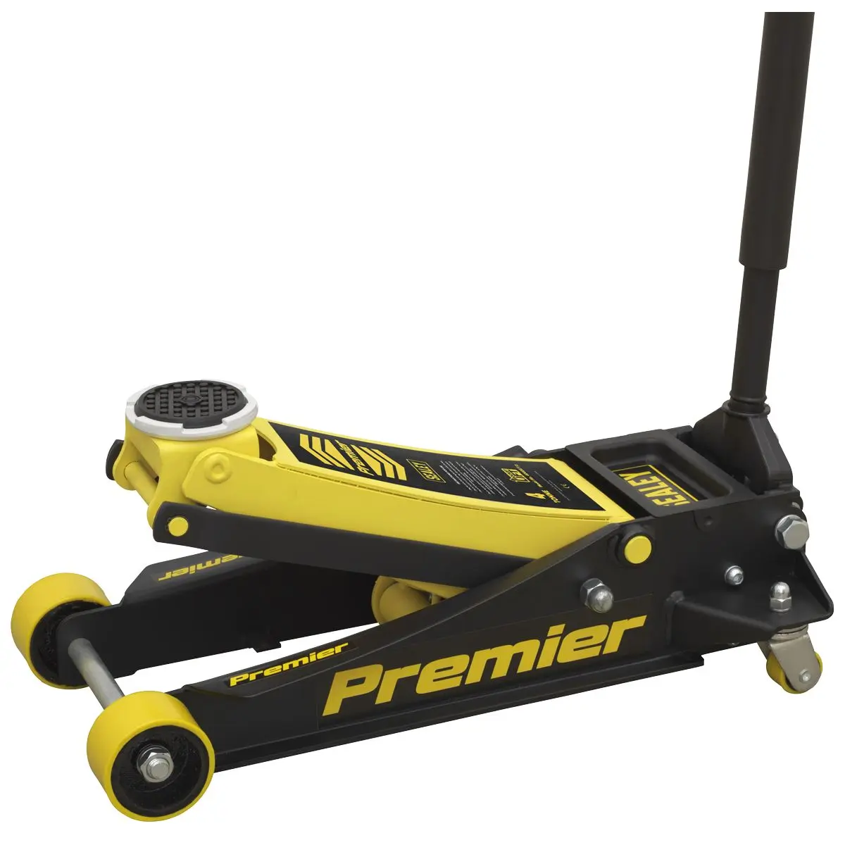 Sealey Premier Premier Low Profile Trolley Jack with Rocket Lift 4 Tonne - Yellow - Image 8