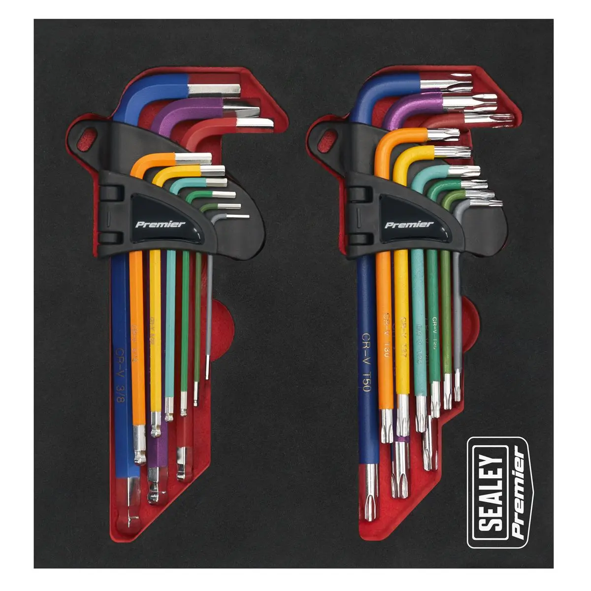 Sealey Premier TRX-Star* & Ball-End Hex Key Set 18pc Long Anti-Slip - Image 8