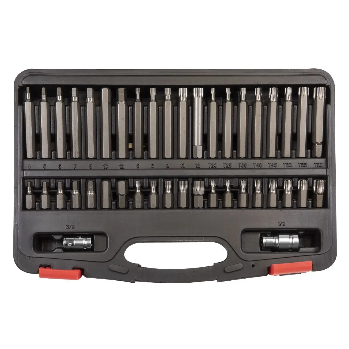 Sealey Premier Platinum TRX-Star*/Hex/Spline Bit Set 42pc 3/8" & 1/2"Sq Drive - Image 3