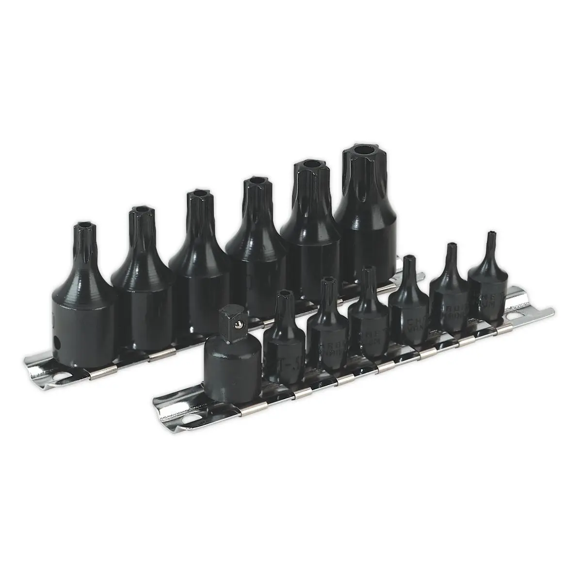 Sealey Premier TRX-Star* Security Socket Bit Set 13pc 1/4" & 3/8"Sq Drive