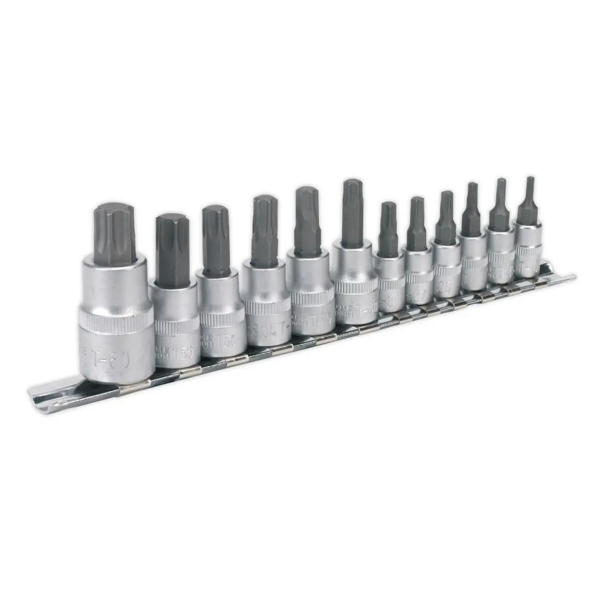 Sealey Premier TRX-Star* Socket Bit Set 12pc 1/4", 3/8" & 1/2"Sq Drive