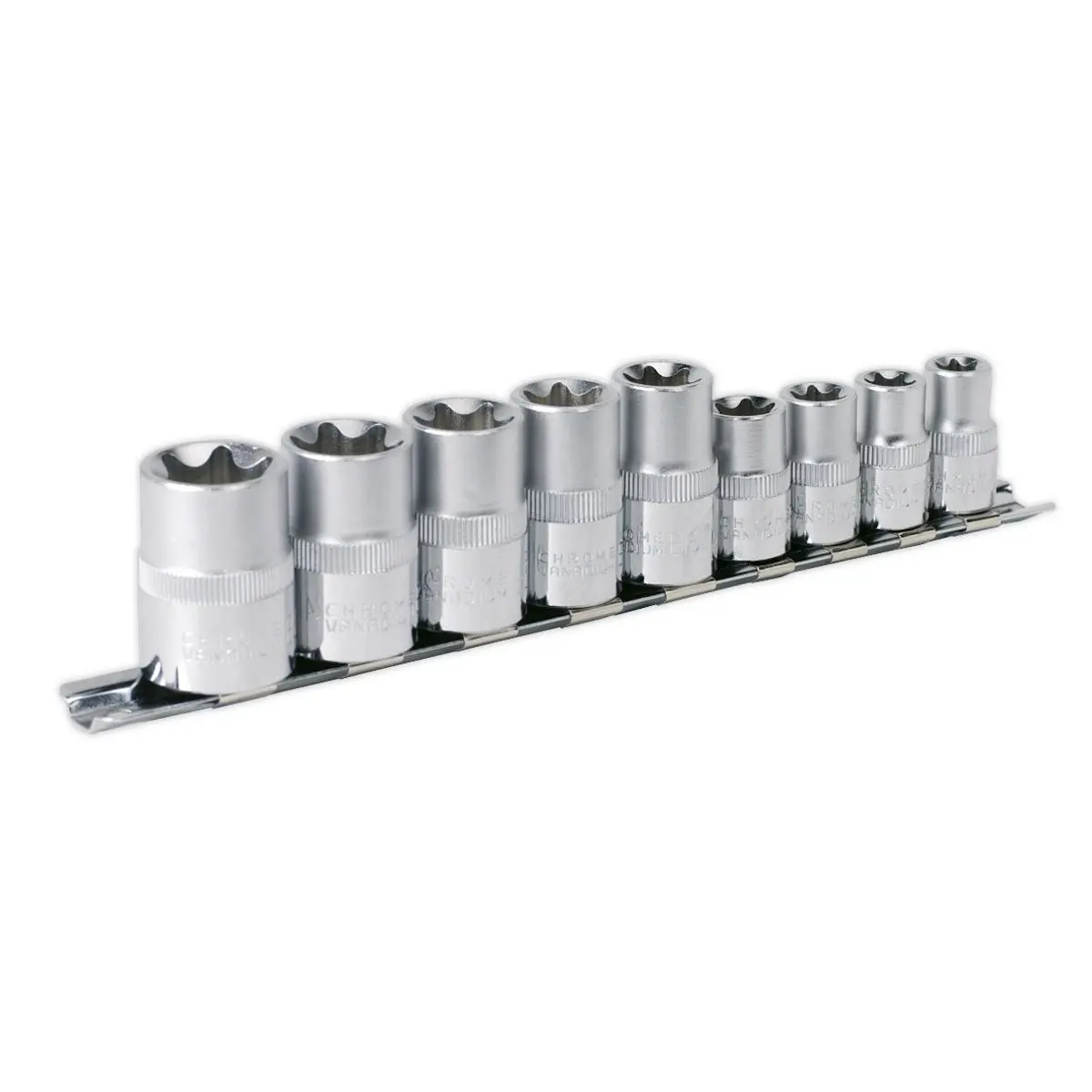 Sealey Premier TRX-Star* Socket Set 9pc 3/8" & 1/2"Sq Drive E10-E14 & E16-E24