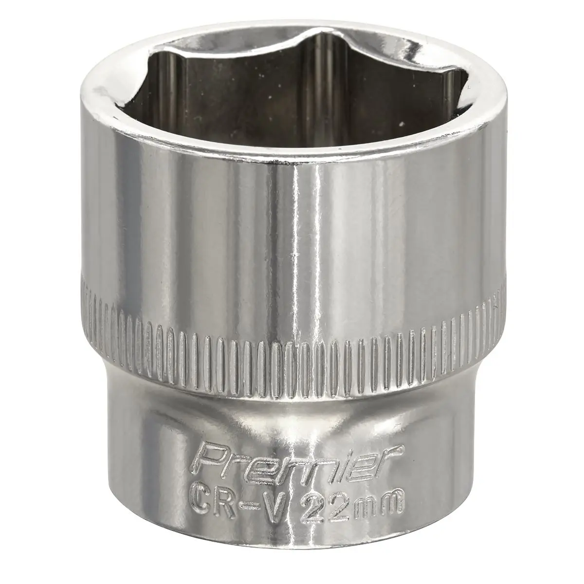 Sealey Premier WallDrive® Socket 22mm 3/8"Sq Drive Fully Polished