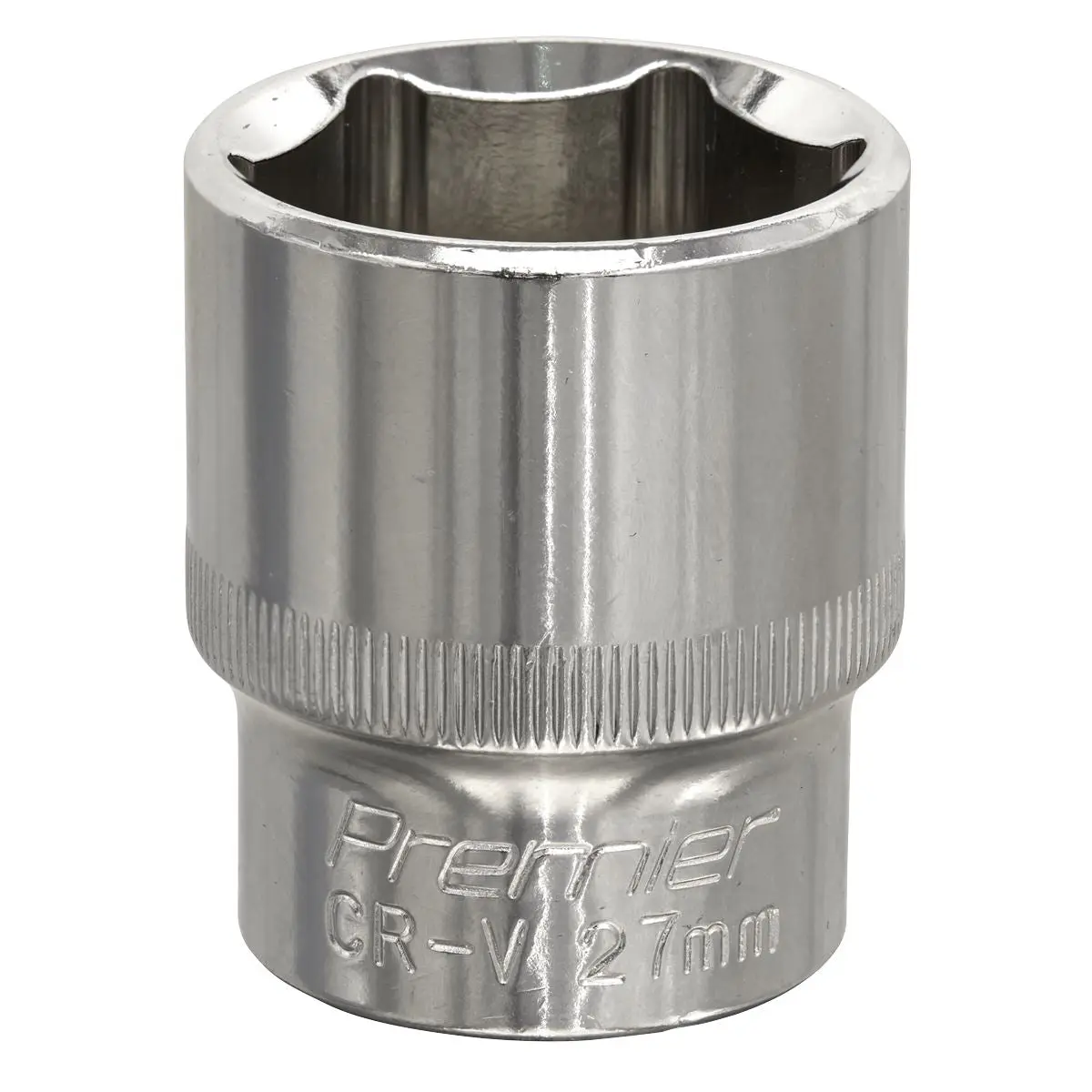 Sealey 1/2" Drive Socket 27mm WallDrive Premier Square Fully Polished Wrench