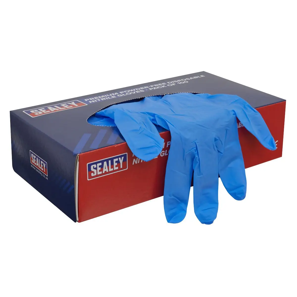 Sealey Premium Powder-Free Disposable Nitrile Gloves Extra-Large Pack of 100 - Image 3