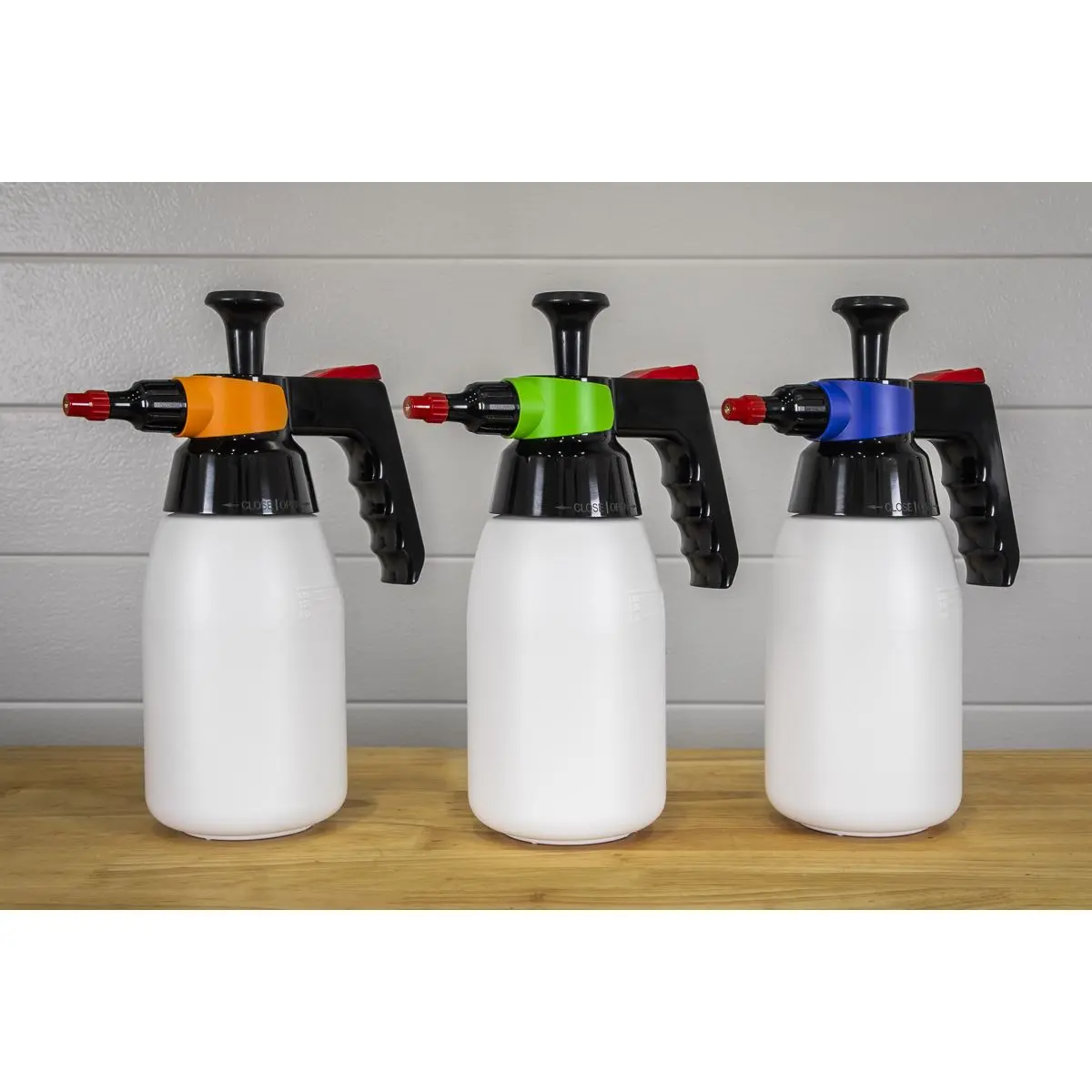 Sealey Premium Pressure Solvent Sprayers 1L & Colour-Coded Caps Combo - Image 5