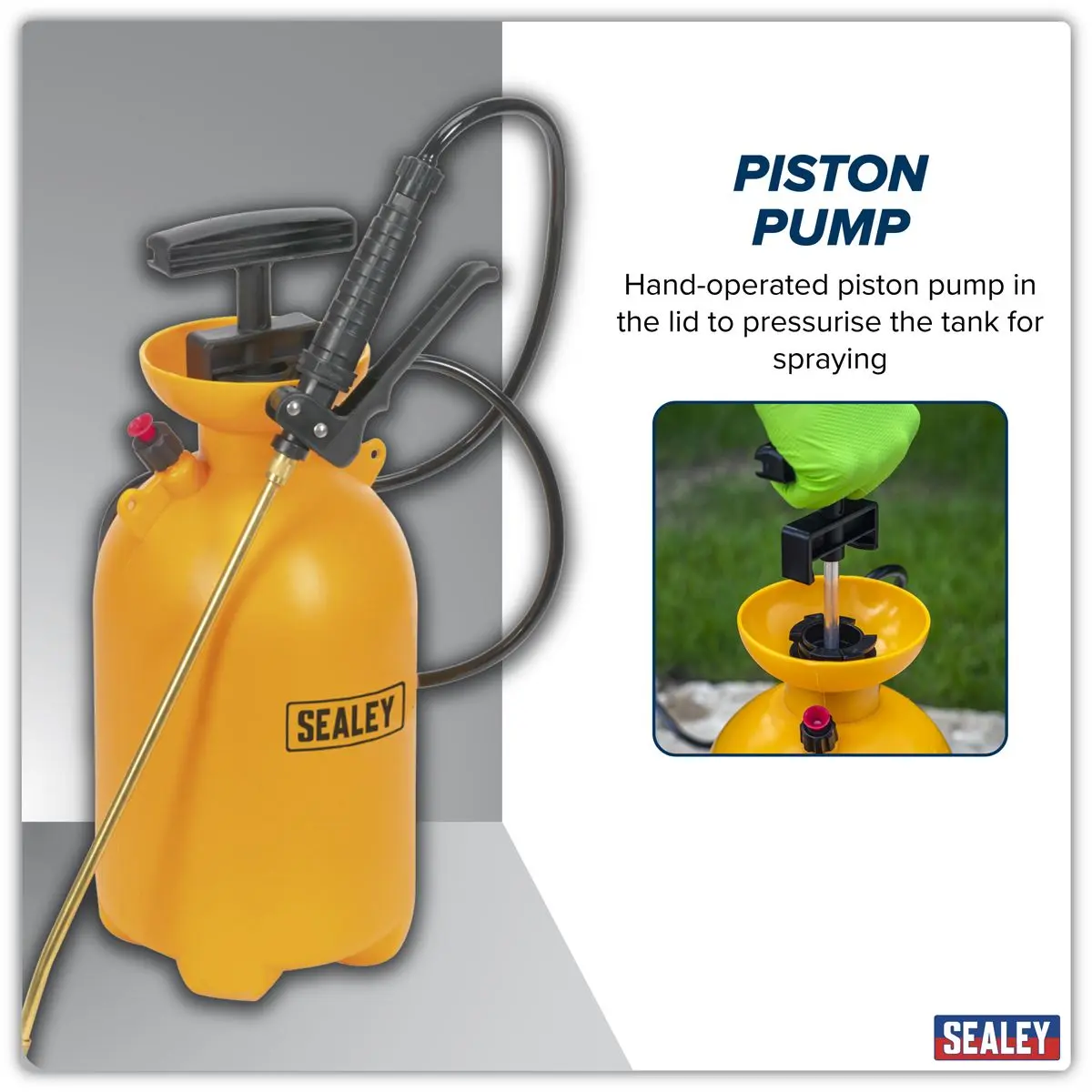 Sealey Pressure Sprayer 5L Gardening Pesticide Herbicide Fluid Bottle Lance - Image 4