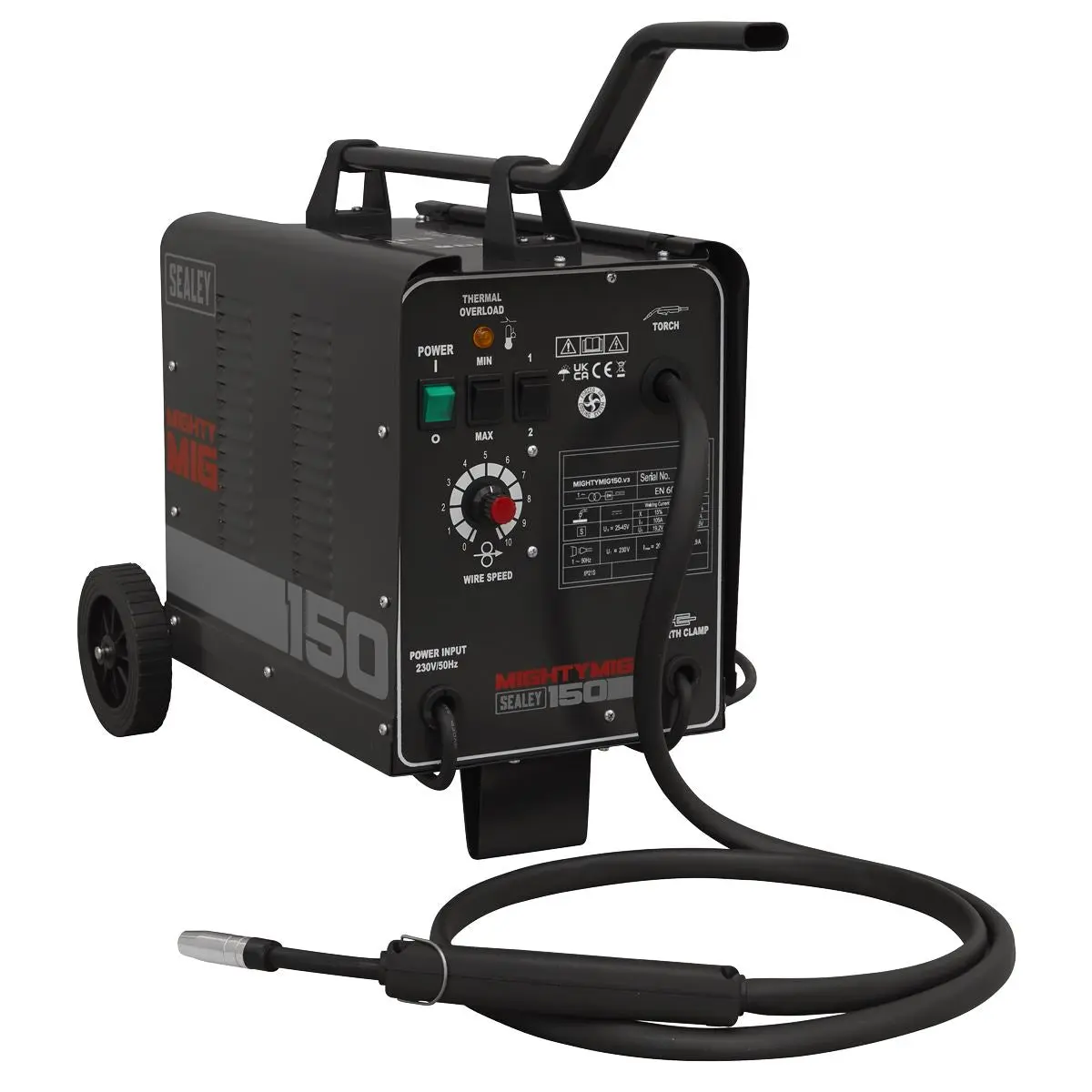 Sealey Professional Gas/Gasless MIG Welder 150A 230V - Image 4