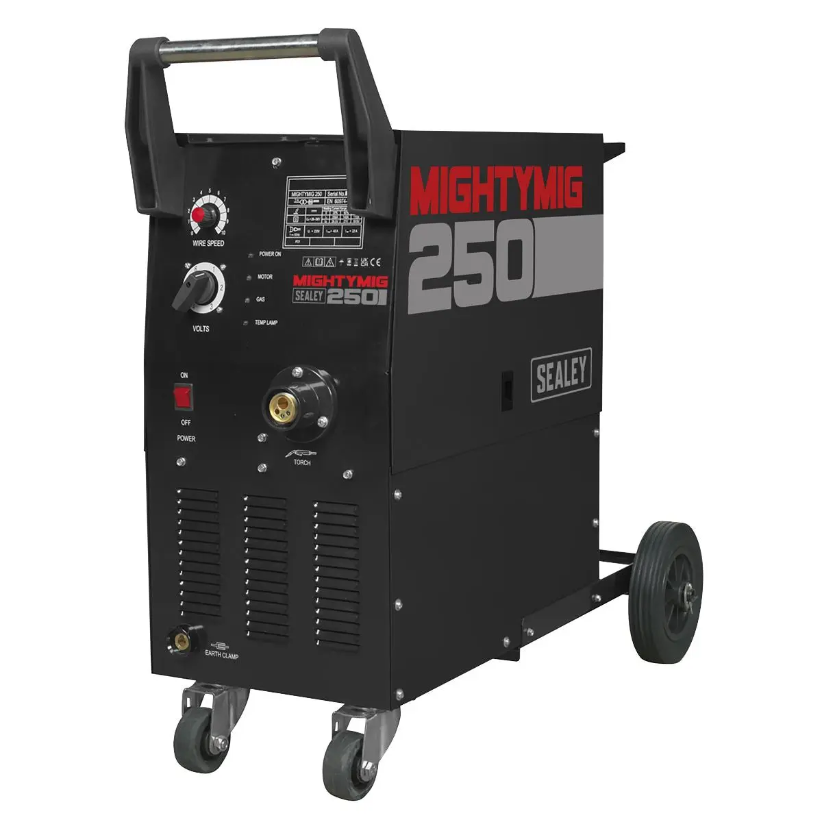 Sealey Professional Gas/Gasless MIG Welder 250A with Euro Torch - Image 3