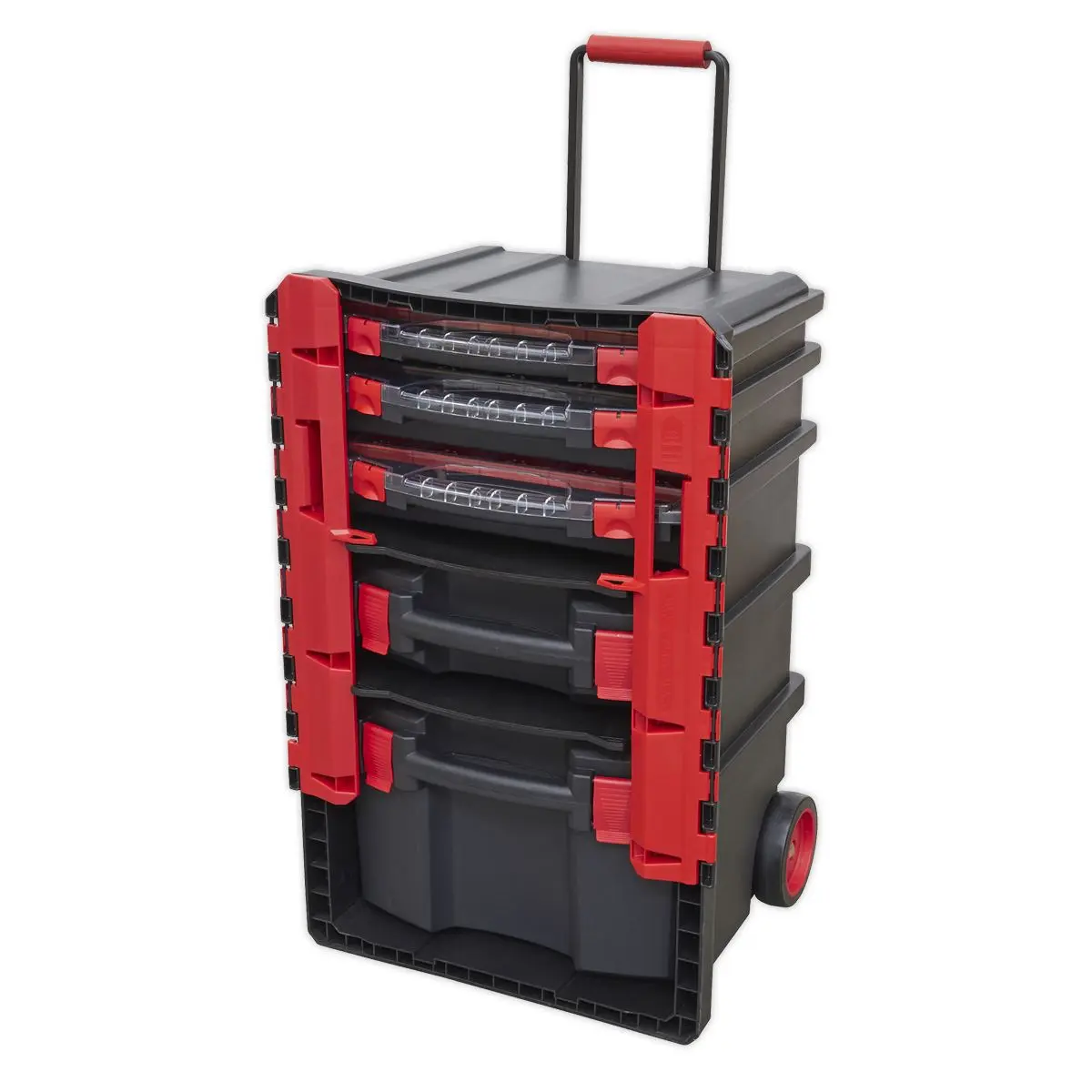 Sealey Professional Mobile Toolbox with 5 Removable Storage Cases - Image 10