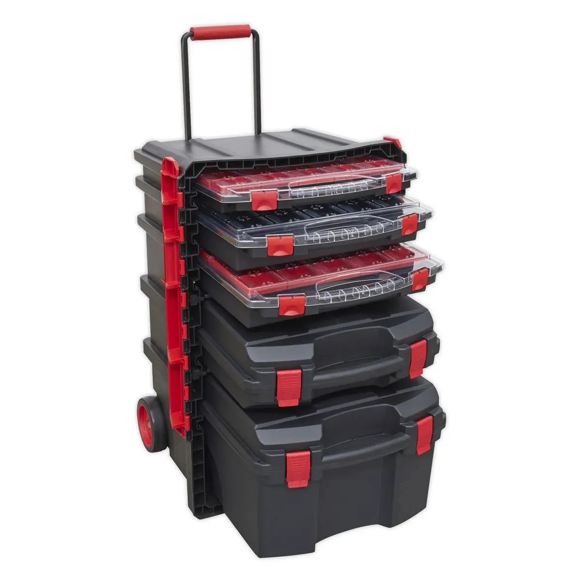 Sealey Professional Mobile Toolbox with 5 Removable Storage Cases - Image 12
