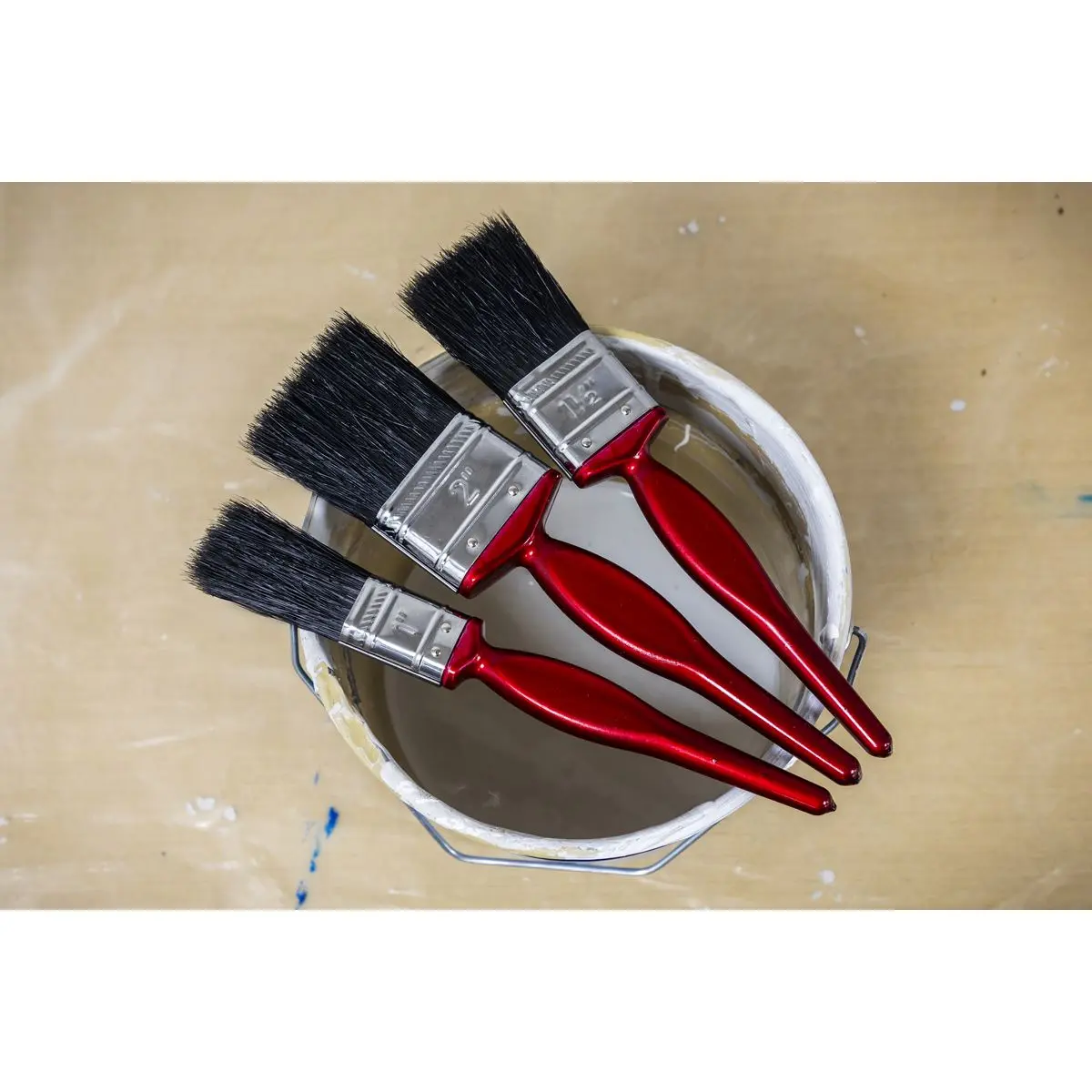 Sealey Pure Bristle Paint Brush Set 9pc - Image 5