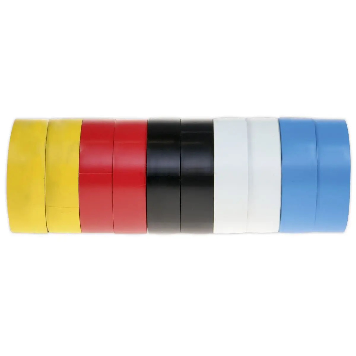 Sealey PVC Insulating Tape 19mm x 20m Mixed Colours Pack of 10 - Image 3