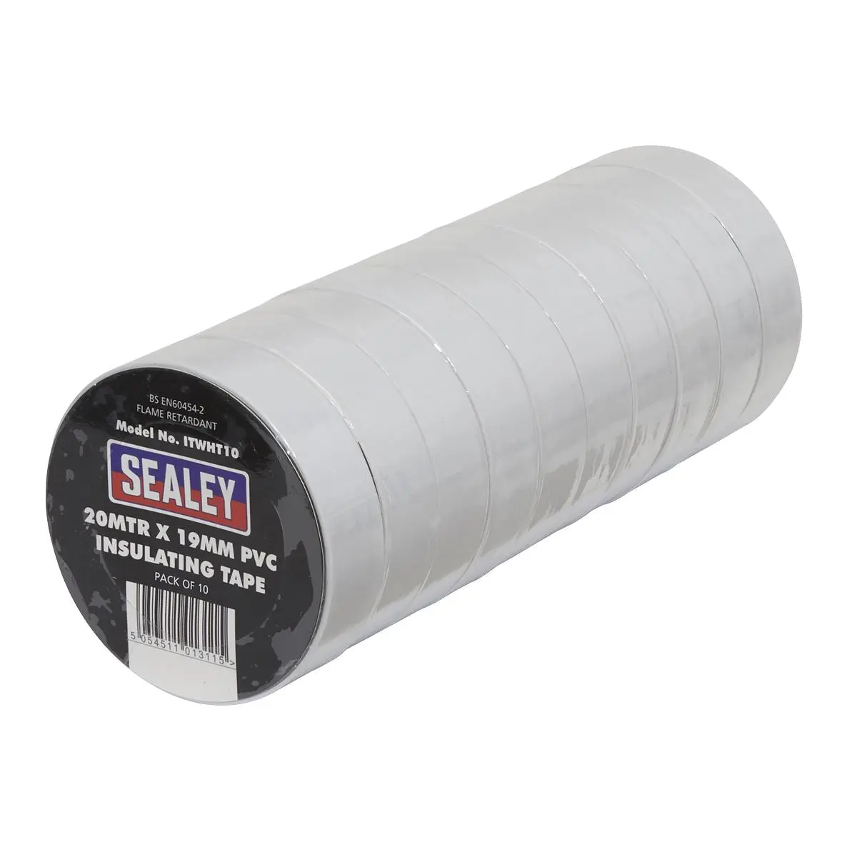 Sealey PVC Insulating Tape 19mm x 20m White Pack of 10 - Image 2