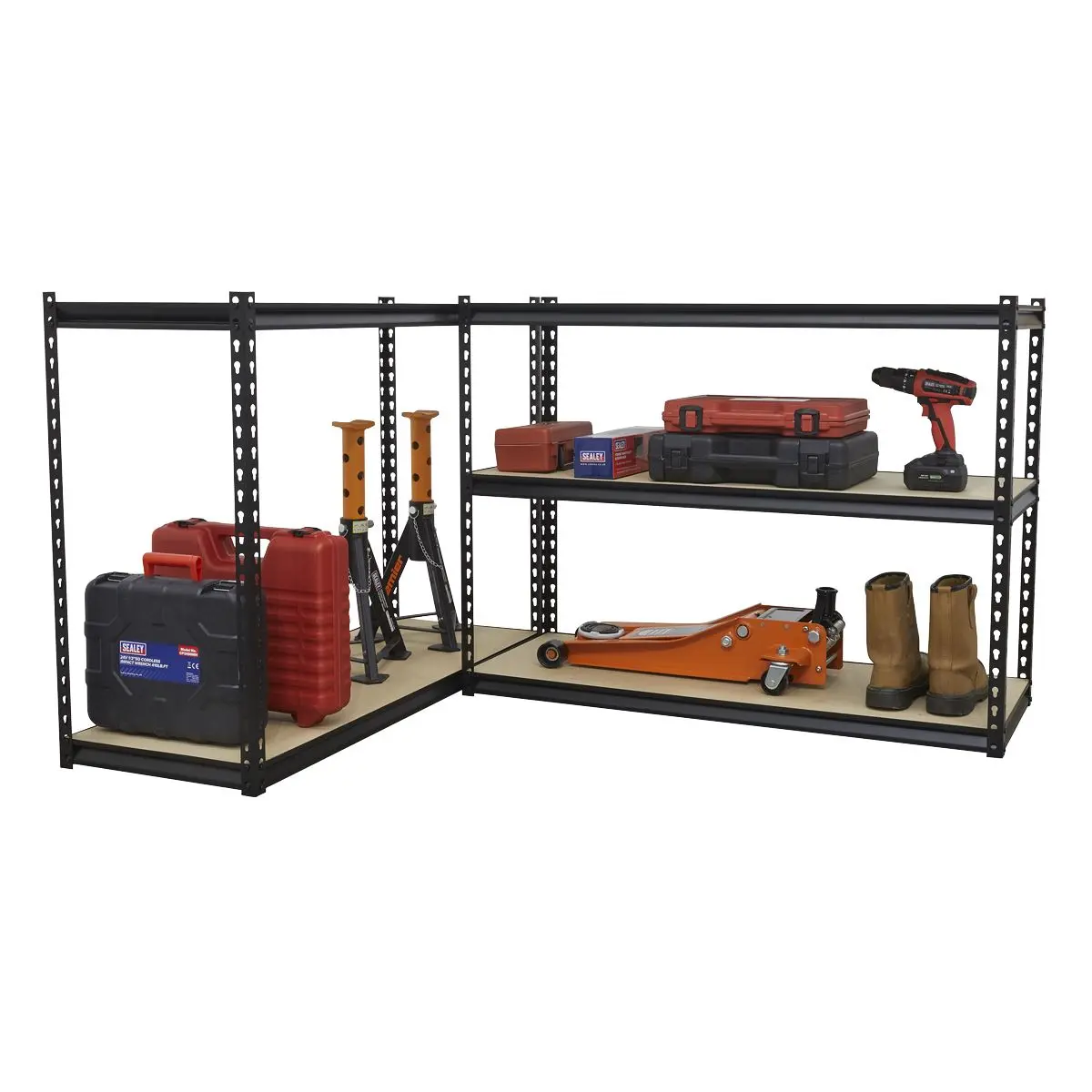 Sealey Racking Unit with 5 Shelves 220kg Capacity Per Level - Image 2